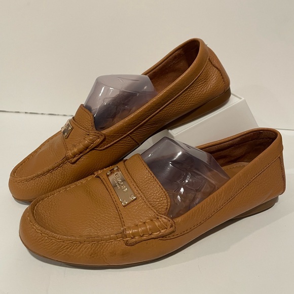 Coach Fredrica Loafers Drivers Pebbled Leather Shoes 7,5 - Picture 1 of 16